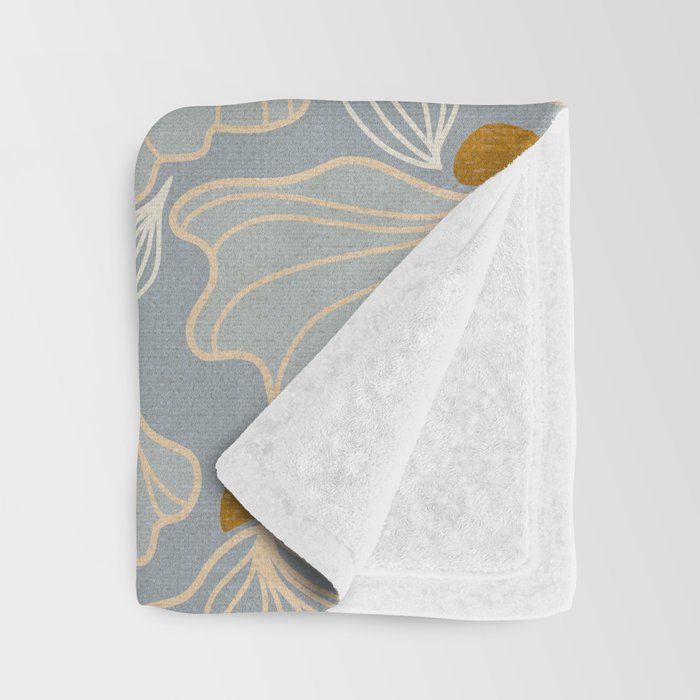 calming essentials Natural flow meadow misty Throw Blanket Gallery Image 3