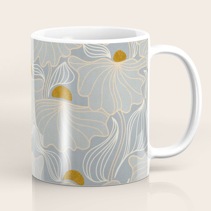 calming essentials Natural flow meadow misty Coffee Mug Gallery Image 1