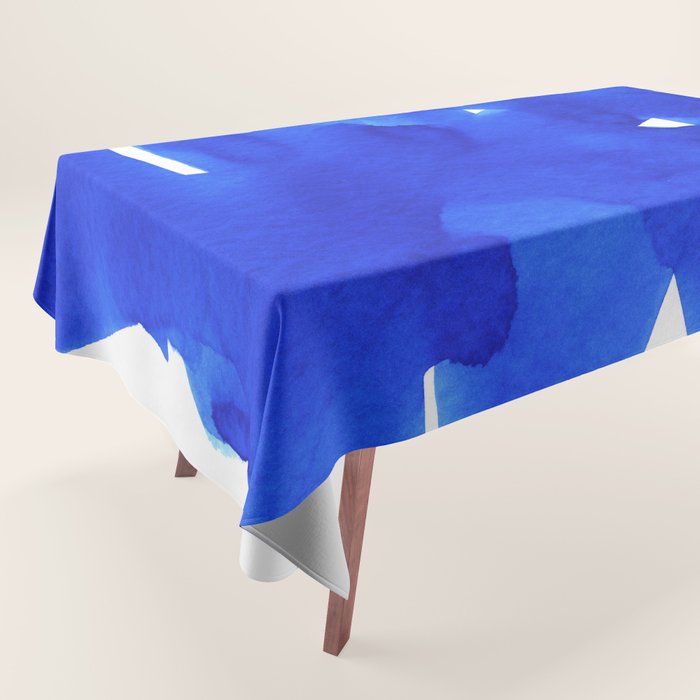 Superwatercolor Blue Tablecloth Gallery Image 1