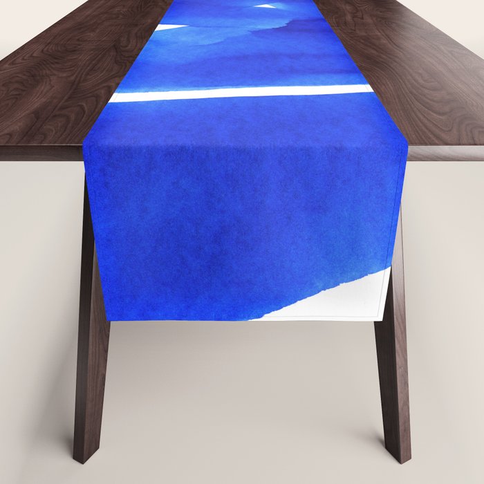 Superwatercolor Blue Table Runner Gallery Image 1