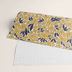Four-leaf Flower Pattern / Yellow & Blue Wrapping Paper Gallery Image 2