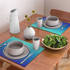 Turquoise Ultramarine Blue Gradient Placemat Gallery Image 2