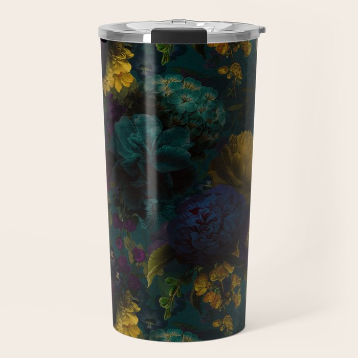 Before Midnight Blue Hour Vintage Flowers Garden Travel Mug Gallery Image 1