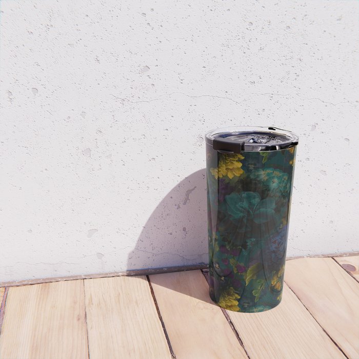 Before Midnight Blue Hour Vintage Flowers Garden Travel Mug Gallery Image 4
