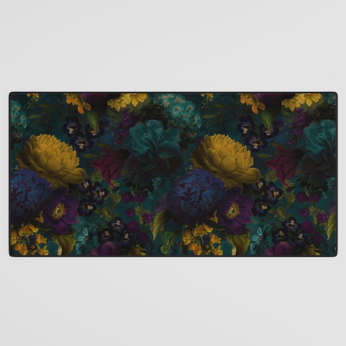 Before Midnight Blue Hour Vintage Flowers Garden Desk Mat Gallery Image 3