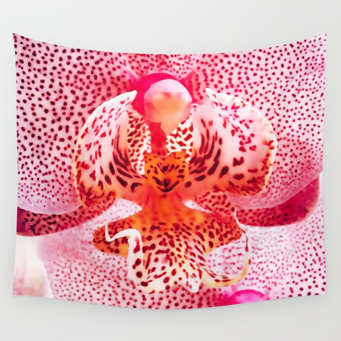 Close up Orchid 37 Wall Tapestry Gallery Image 1