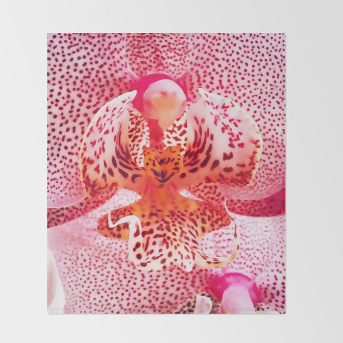 Close up Orchid 37 Throw Blanket Gallery Image 2