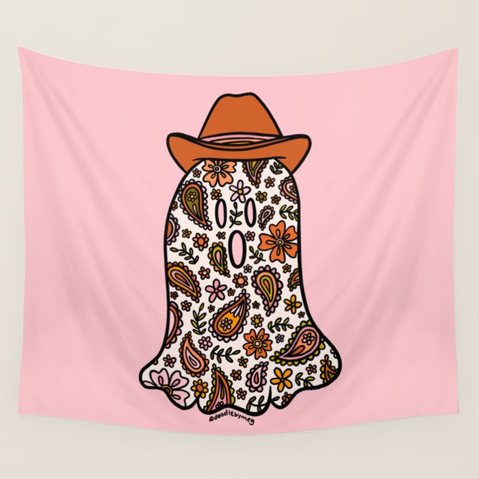 Cowboy Ghost Wall Tapestry Gallery Image 1