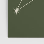 Leo Zodiac Star Constellation Line Art Moss Green Poster Gallery Image 3