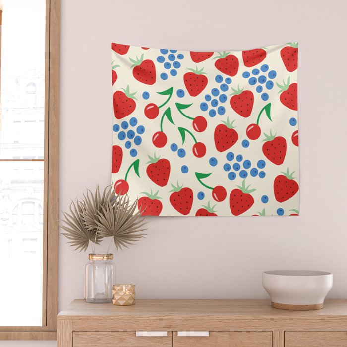 Wild berries  Wall Tapestry Gallery Image 2