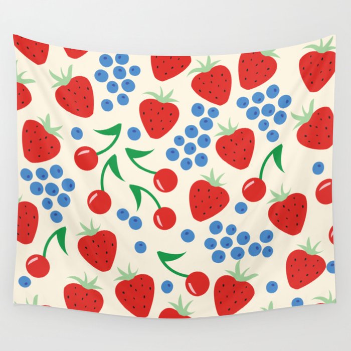 Wild berries  Wall Tapestry Gallery Image 4