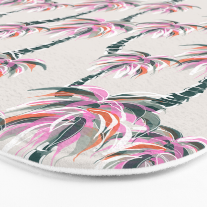 Boho Retro Palms Bath Mat Gallery Image 3