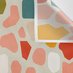 terrazzo mosaic shapes modern Wall Tapestry Gallery Image 3