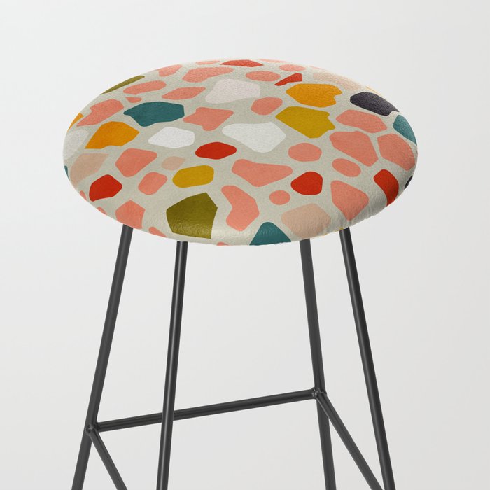 terrazzo mosaic shapes modern Stool Gallery Image 2