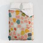 terrazzo mosaic shapes modern Duvet Cover Gallery Image 6