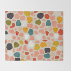 terrazzo mosaic shapes modern Throw Blanket Gallery Image 2