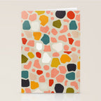 terrazzo mosaic shapes modern Stationery Card Gallery Image 2