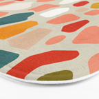 terrazzo mosaic shapes modern Bath Mat Gallery Image 3