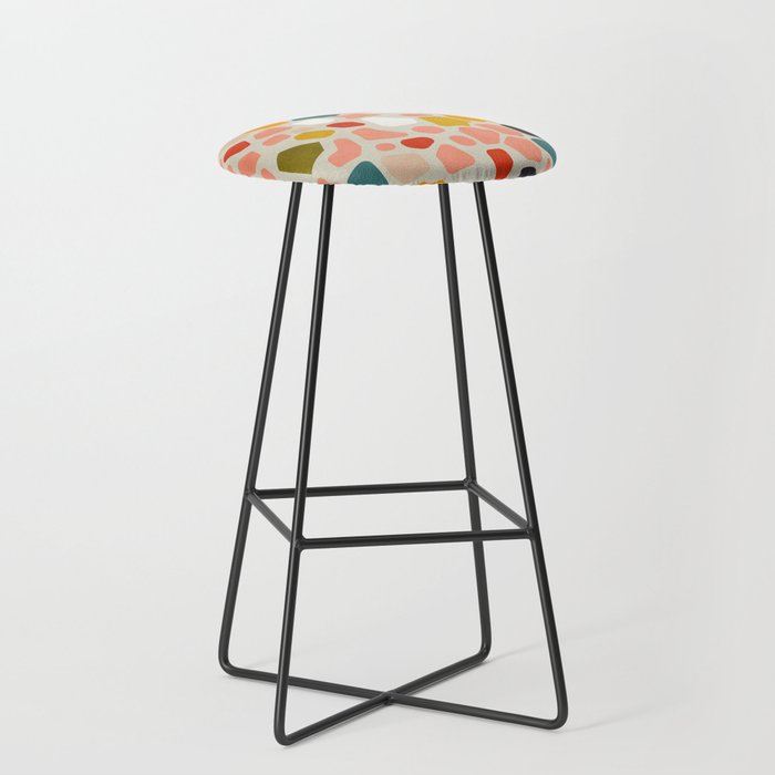 terrazzo mosaic shapes modern Stool Gallery Image 1