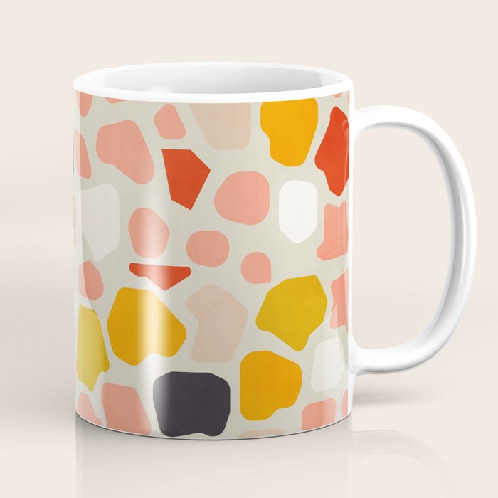 terrazzo mosaic shapes modern Coffee Mug Gallery Image 1