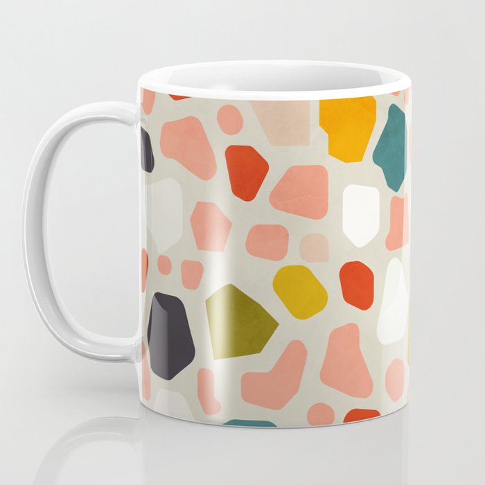 terrazzo mosaic shapes modern Coffee Mug Gallery Image 3