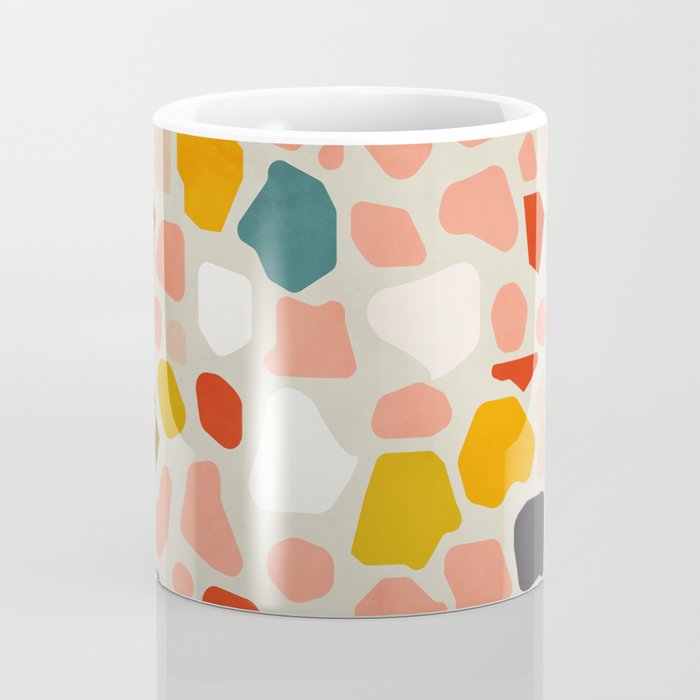 terrazzo mosaic shapes modern Coffee Mug Gallery Image 4
