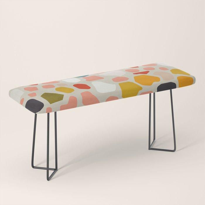 terrazzo mosaic shapes modern Bench Gallery Image 1