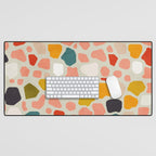 terrazzo mosaic shapes modern Desk Mat Gallery Image 1