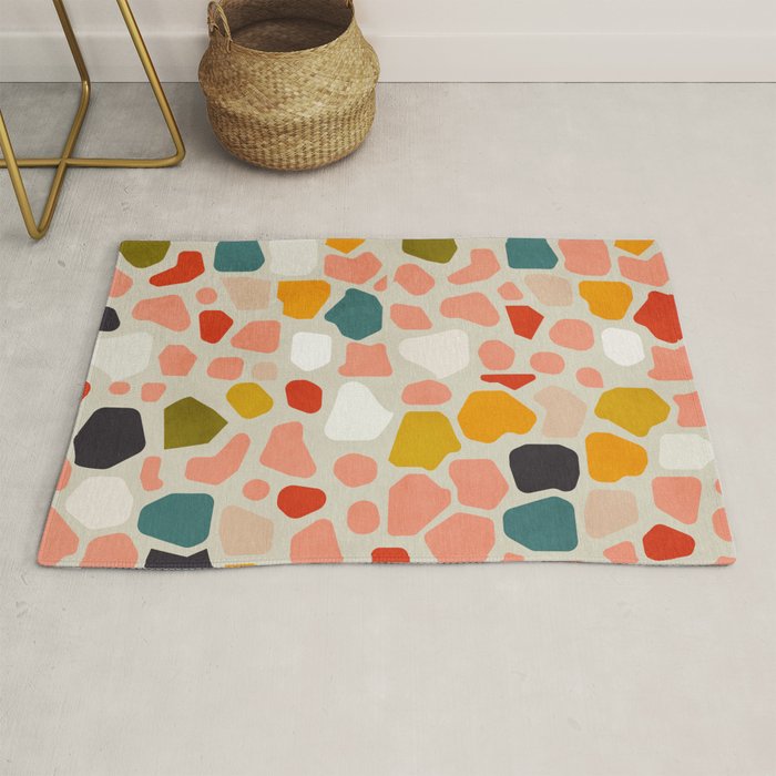 terrazzo mosaic shapes modern Rug Gallery Image 1