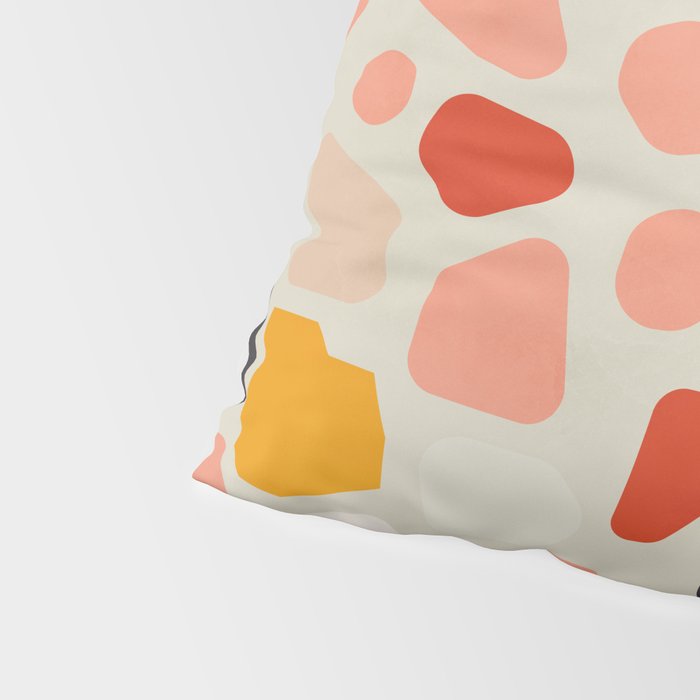 terrazzo mosaic shapes modern Pillow Sham Gallery Image 4