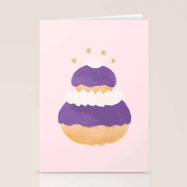 Blueberry Religieuse French Cake Stationery Card Gallery Image 2
