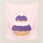 Blueberry Religieuse French Cake Wall Tapestry Gallery Image 4