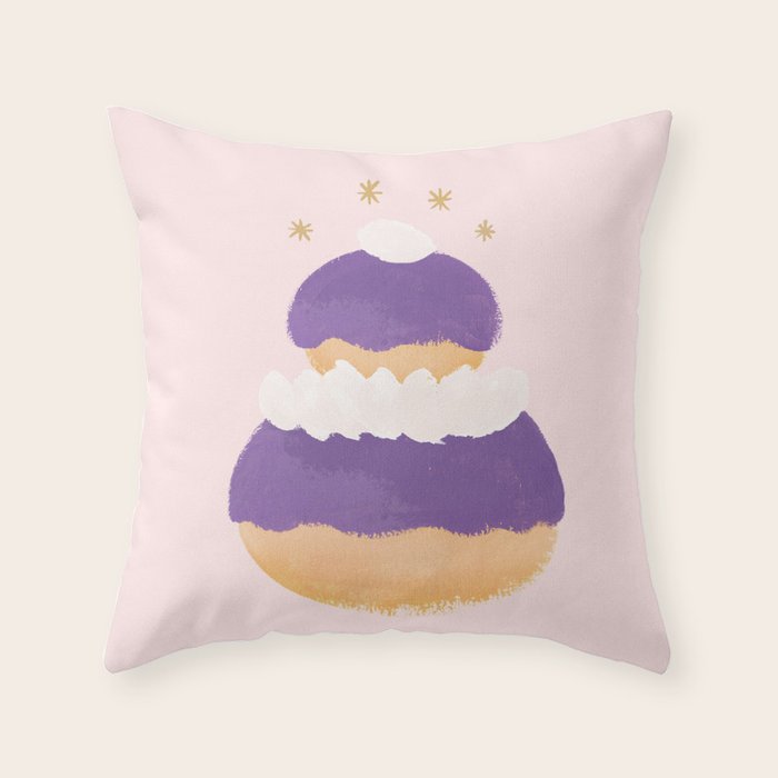 Blueberry Religieuse French Cake Throw Pillow Gallery Image 6