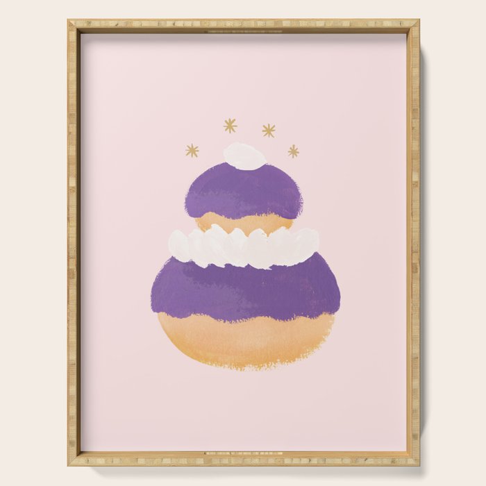 Blueberry Religieuse French Cake Serving Tray Gallery Image 1
