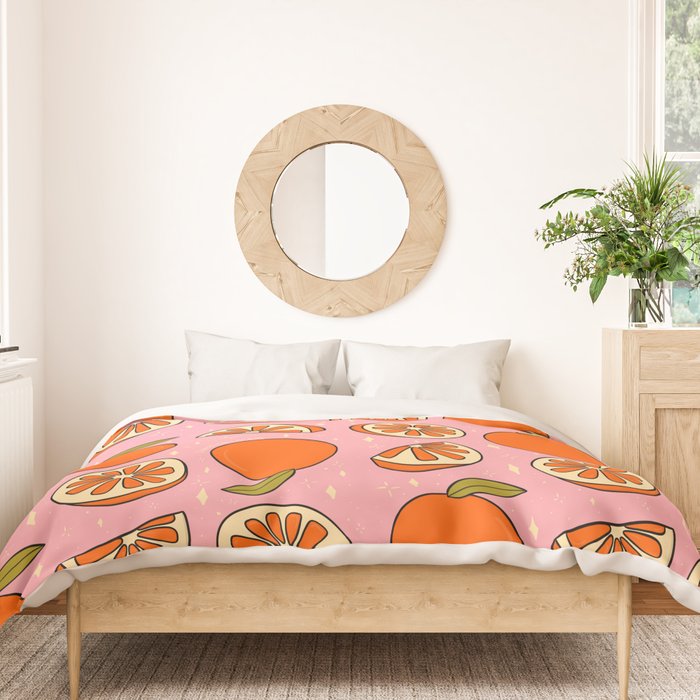 Orange Print Duvet Cover Gallery Image 3