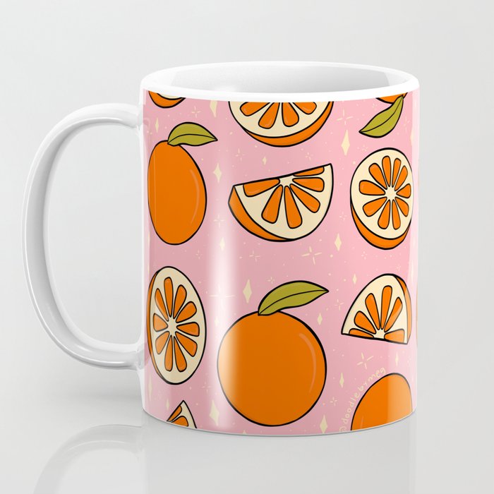 Orange Print Coffee Mug Gallery Image 3