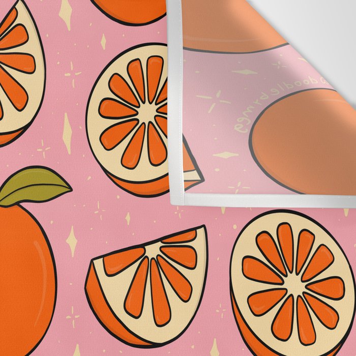 Orange Print Wall Tapestry Gallery Image 3