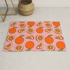 Orange Print Rug Gallery Image 1
