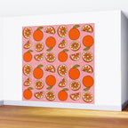 Orange Print Wall Mural Gallery Image 2
