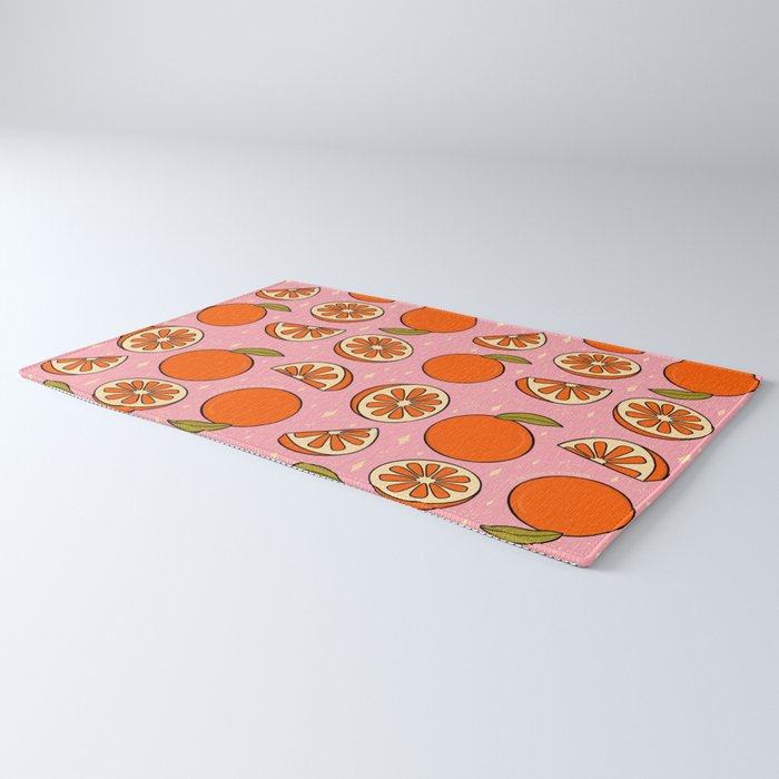 Orange Print Rug Gallery Image 3