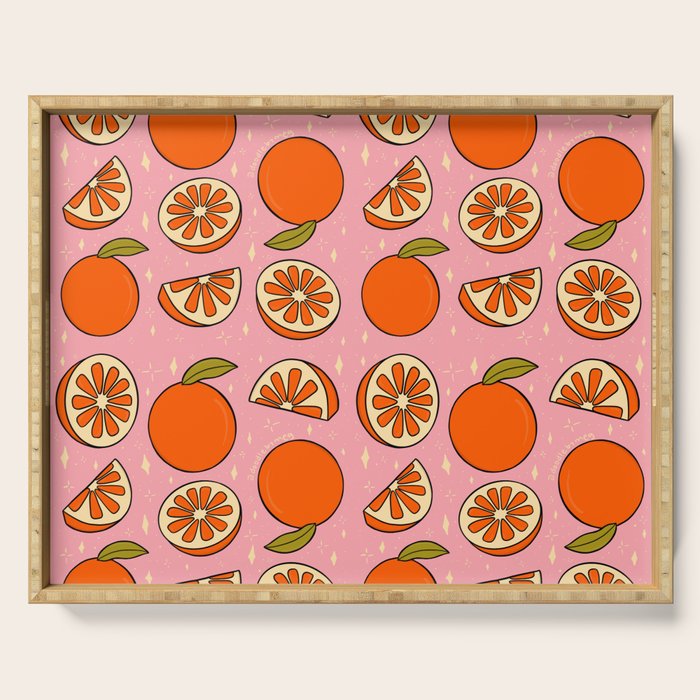 Orange Print Serving Tray Gallery Image 1