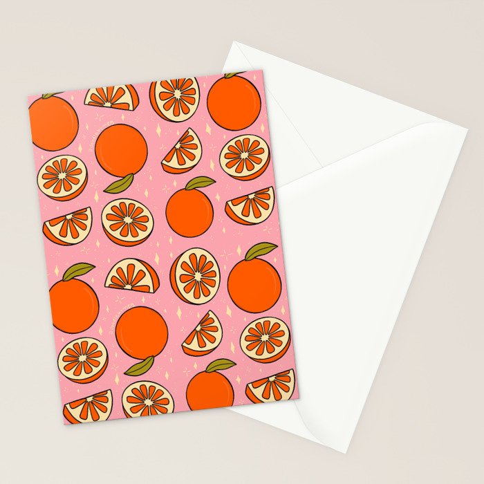 Orange Print Stationery Card Gallery Image 2