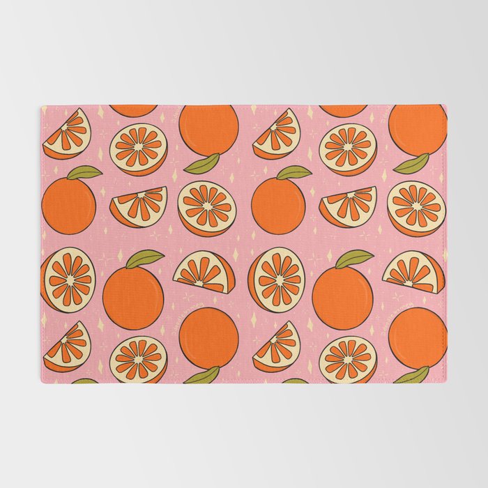 Orange Print Rug Gallery Image 2