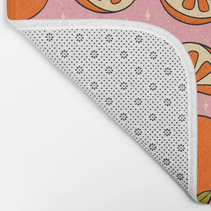 Orange Print Bath Mat Gallery Image 2