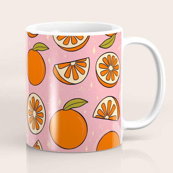 Orange Print Coffee Mug Gallery Image 1
