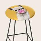Bubble Gum Sneaky Llama in Yellow Stool Gallery Image 2