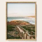 Walkway into the Algarve | Portugal beach travel photography | Praia Bordeira Serving Tray Gallery Image 1