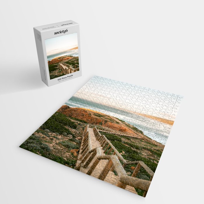 Walkway into the Algarve | Portugal beach travel photography | Praia Bordeira Jigsaw Puzzle Gallery Image 2