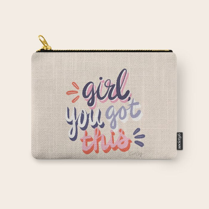 Girl You Got This - Navy & Red Palette Carry All Pouch Gallery Image 1