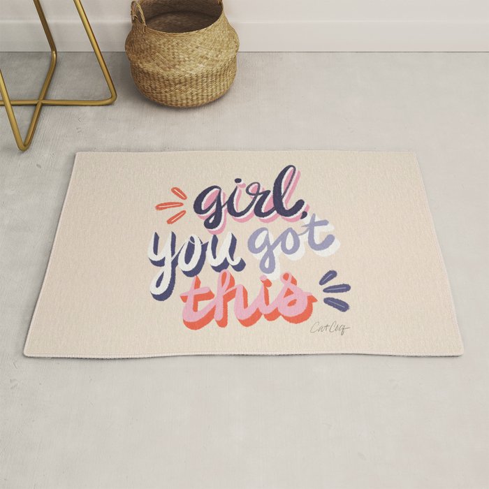 Girl You Got This - Navy & Red Palette Rug Gallery Image 1
